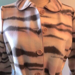 Moschino Cheap and Chic  pink wool tiger coat, Beverly Hills, Audrey, N.Y.C.